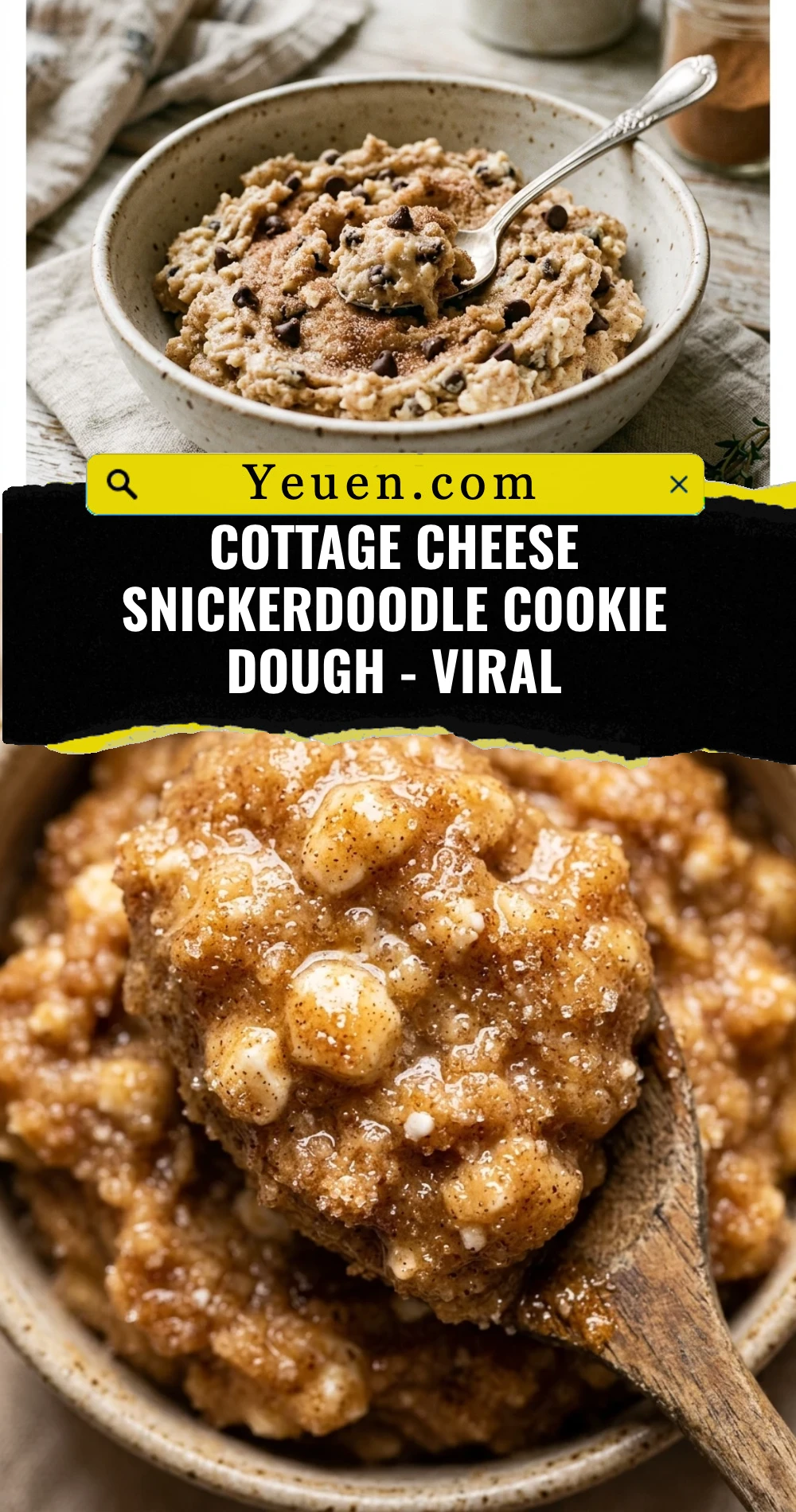 Cottage Cheese Snickerdoodle Cookie Dough - Viral
