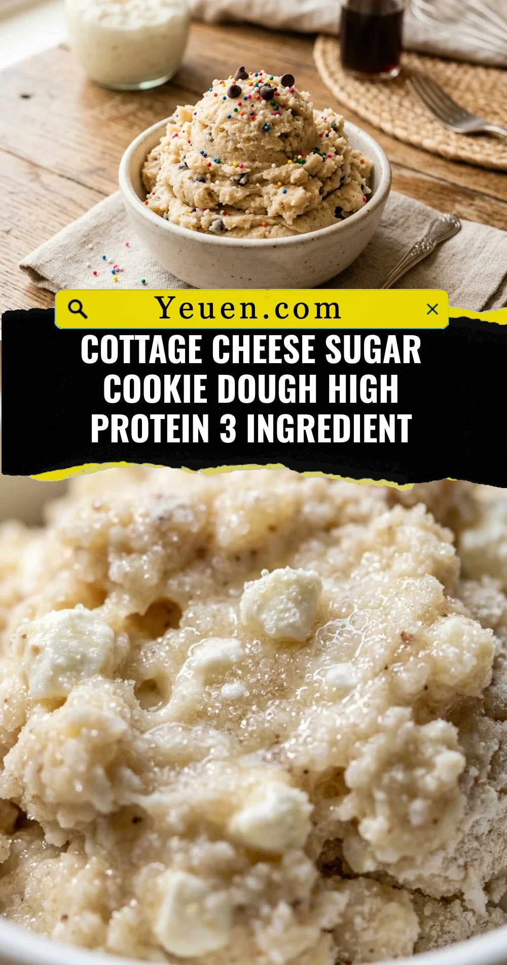 Cottage Cheese Sugar Cookie Dough High Protein 3 Ingredient