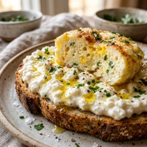 Cottage Cheese Toast Breakfast 20g+ Easy High Protein Egg Bites 3 Ingredient