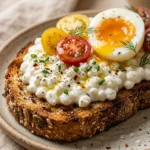 Cottage Cheese Toast Breakfast 20g+ Protein Meal Prep Easy High Protein