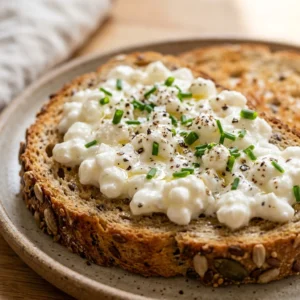 Cottage Cheese Toast High Protein 30g+ Easy Meal Prep Low Carb