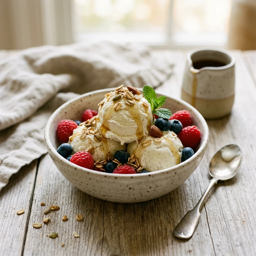 Cottage Cheese Vanilla Ice Cream 3 Ingredient High Protein