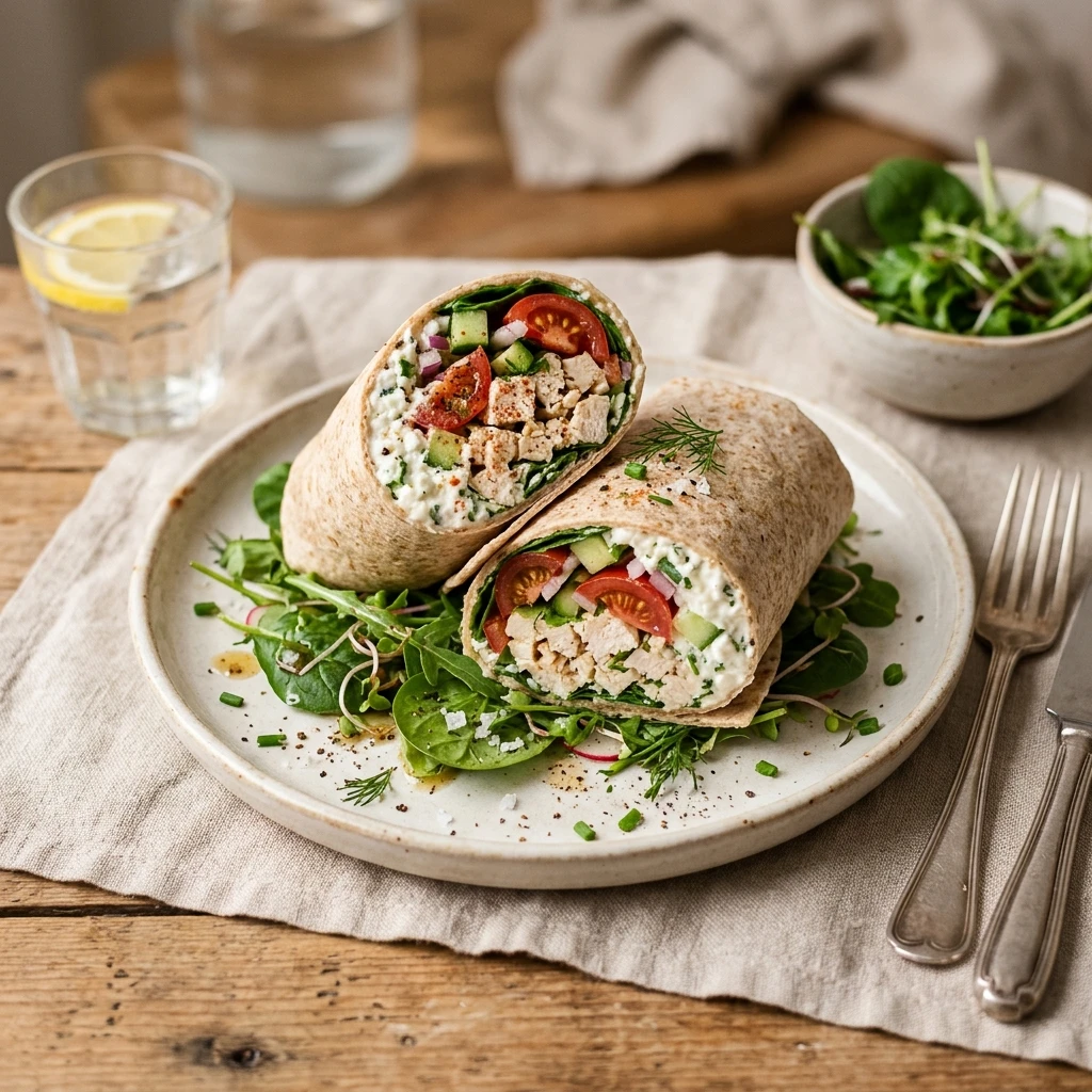 Cottage Cheese Wrap High Protein 30g+ Easy Meal Prep Low Carb