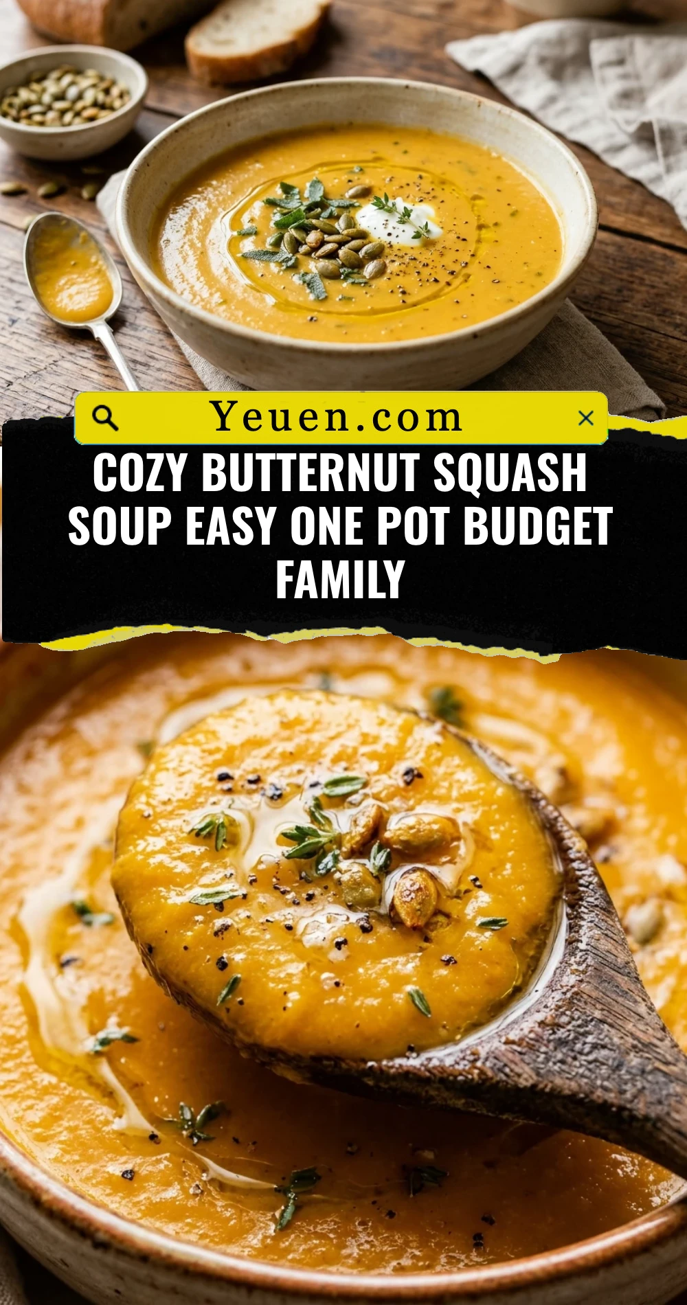 Cozy Butternut Squash Soup Easy One Pot Budget Family