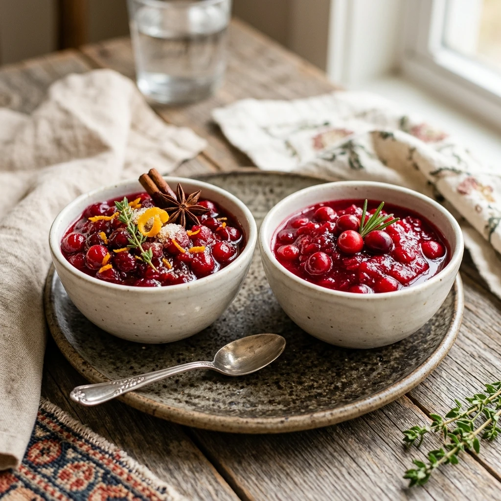 Cranberry Sauce 2 Ways Sweet and Tart