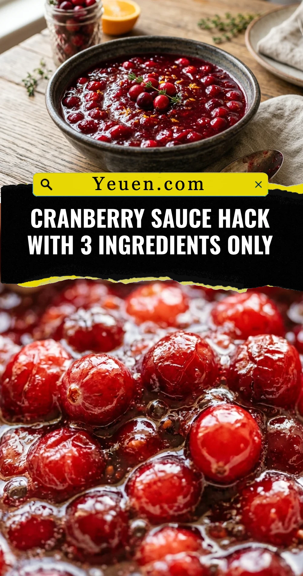 Cranberry Sauce Hack With 3 Ingredients Only