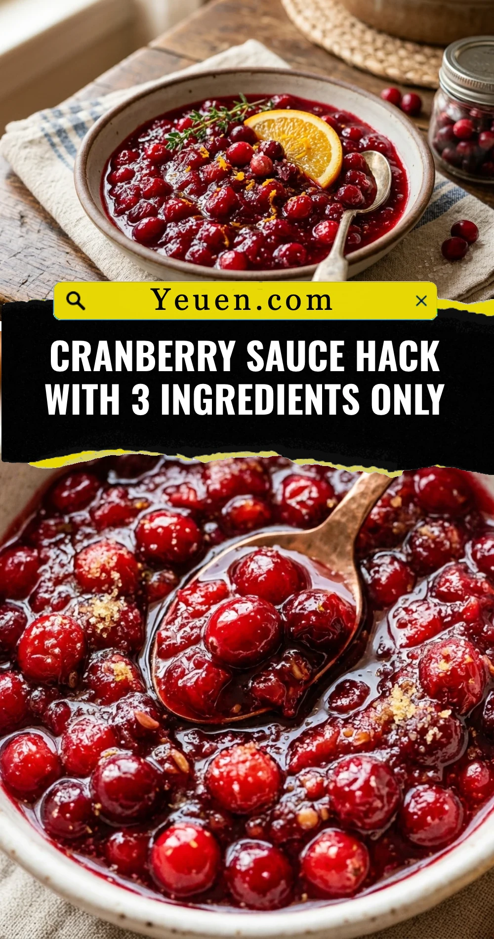 Cranberry Sauce Hack With 3 Ingredients Only