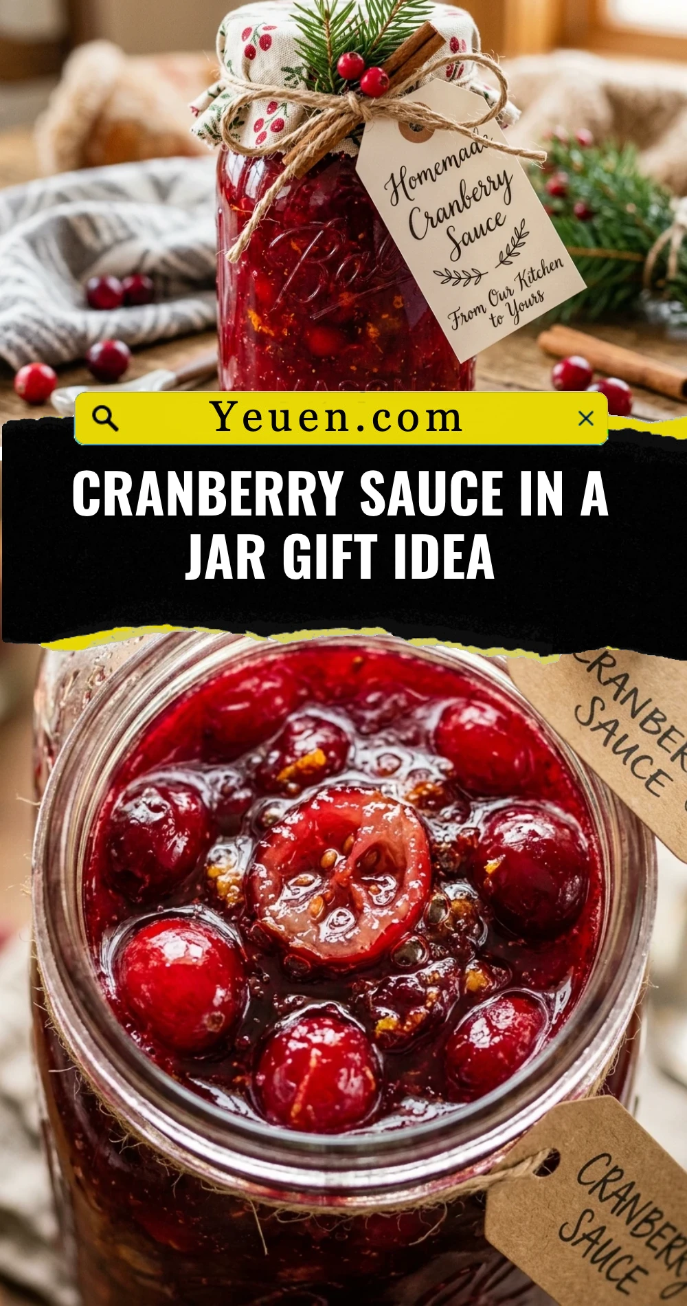Cranberry Sauce In A Jar Gift Idea