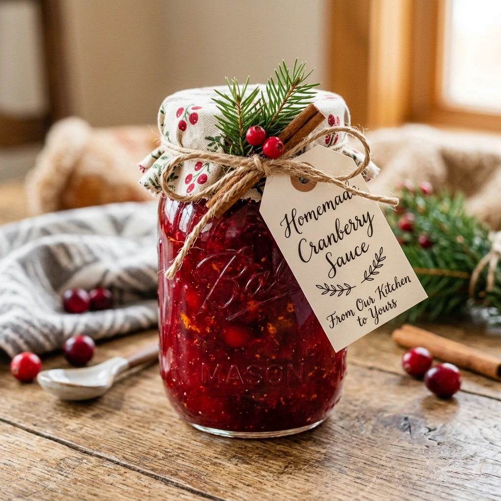 Cranberry Sauce In A Jar Gift Idea