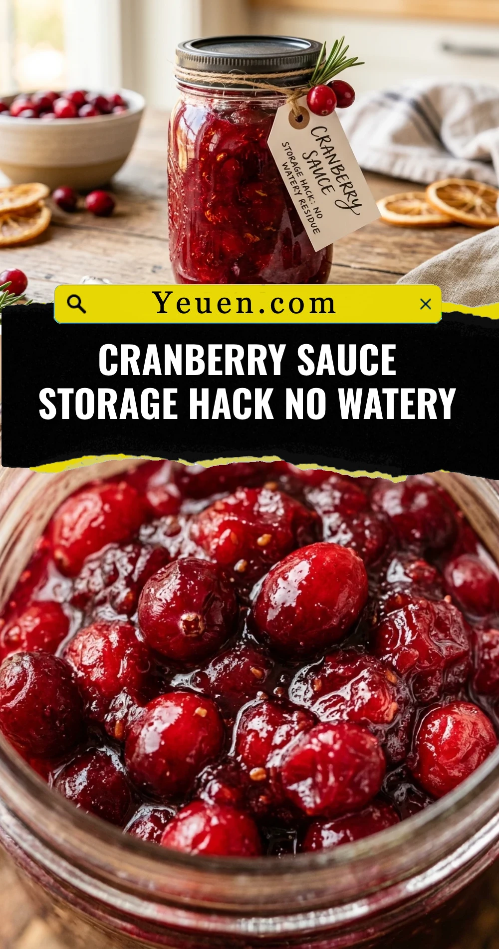 Cranberry Sauce Storage Hack No Watery