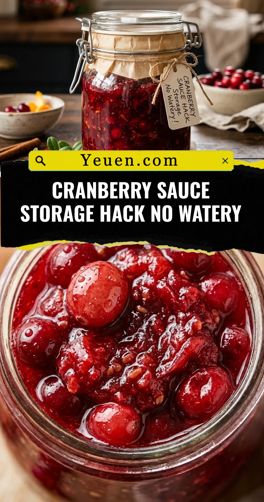 Cranberry Sauce Storage Hack No Watery