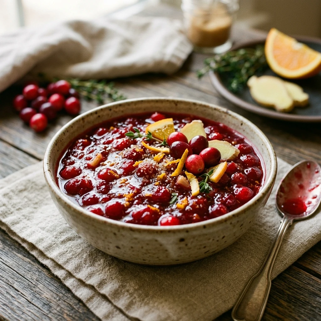Cranberry Sauce With Fresh Ginger