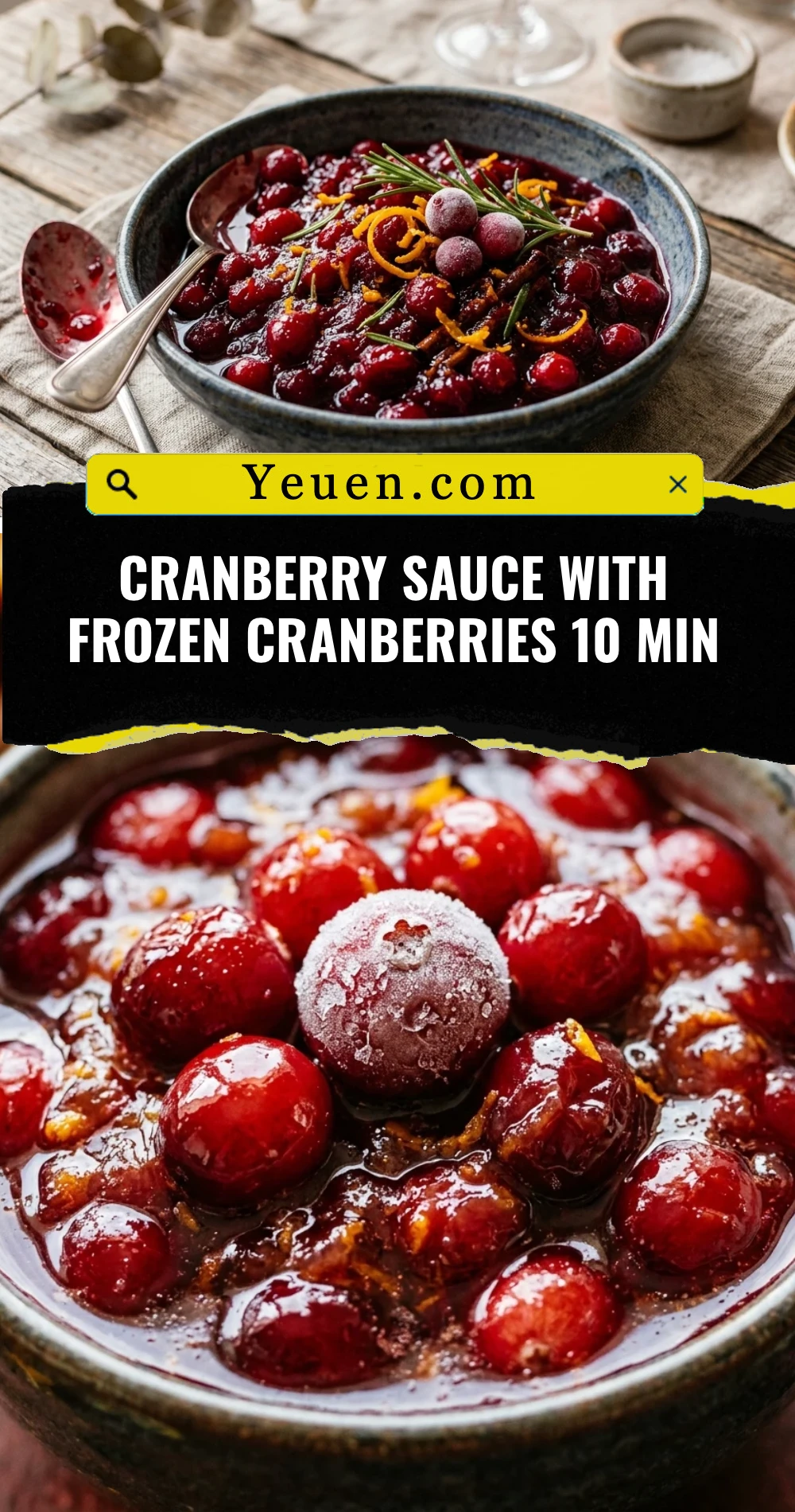 Cranberry Sauce With Frozen Cranberries 10 Min