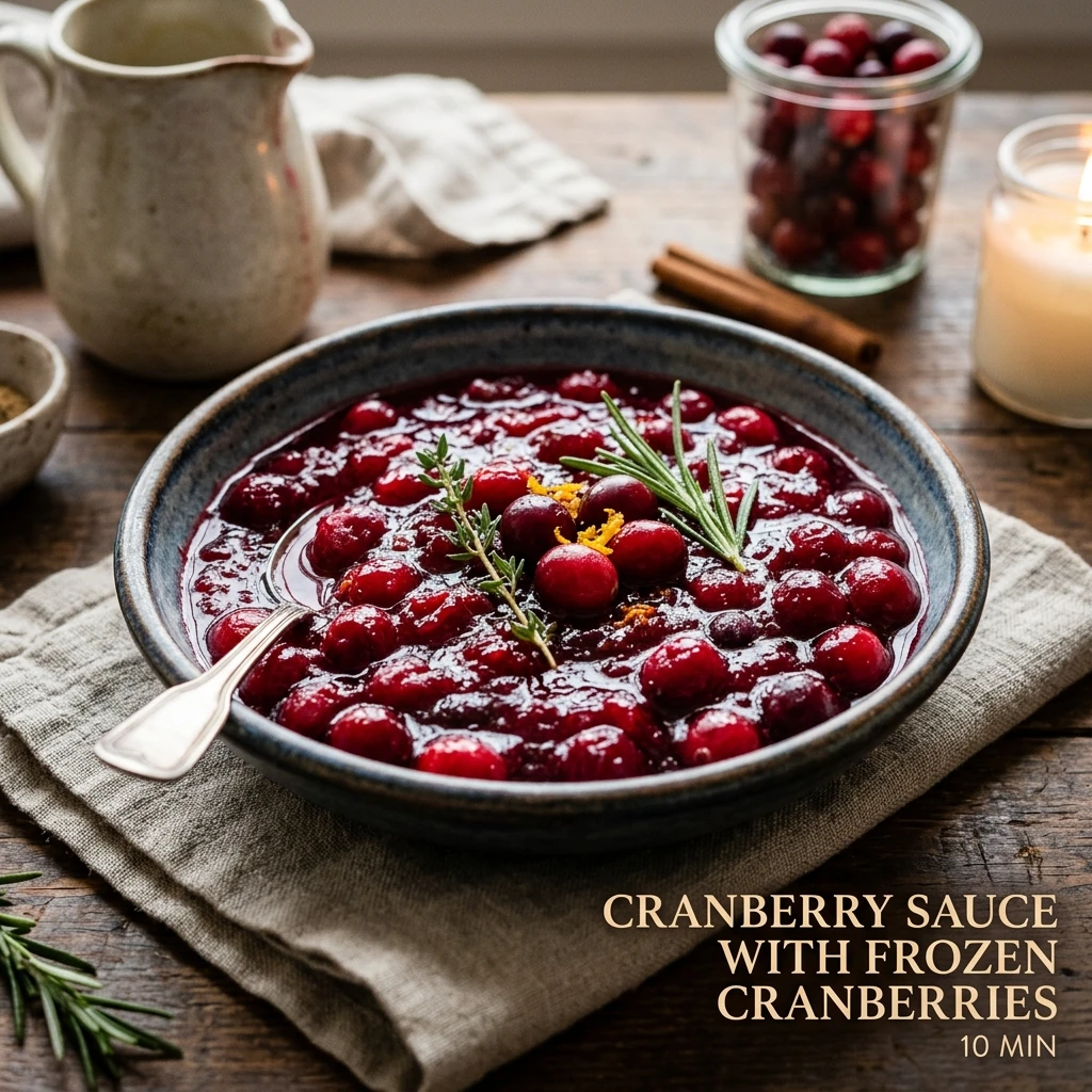 Cranberry Sauce With Frozen Cranberries 10 Min