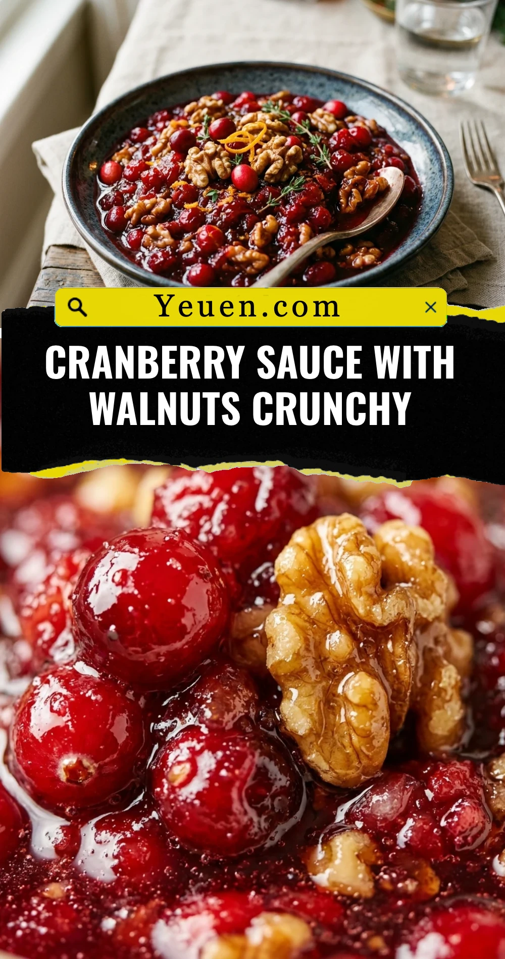Cranberry Sauce With Walnuts Crunchy