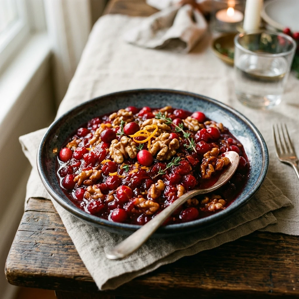Cranberry Sauce With Walnuts Crunchy