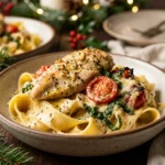 Creamy Bruschetta Chicken Pasta Christmas Tuscan Holiday