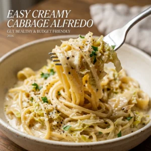 Creamy Cabbage Alfredo Pasta Budget 2026 Easy Gut Healthy