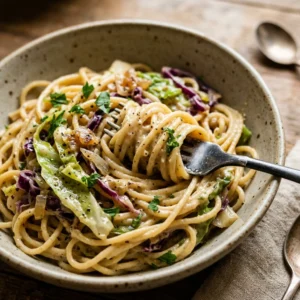 Creamy Cabbage Alfredo Vegan Budget 2026 Easy Gut Healthy