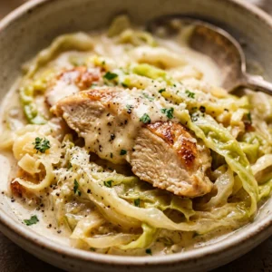 Creamy Cabbage Alfredo With Chicken Budget 2026 Easy Gut Healthy