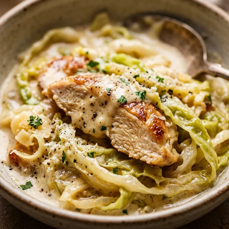 Creamy Cabbage Alfredo With Chicken Budget 2026 Easy Gut Healthy