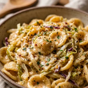 Creamy Cabbage Pasta Cajun Easy Budget $10 Feed Family 4