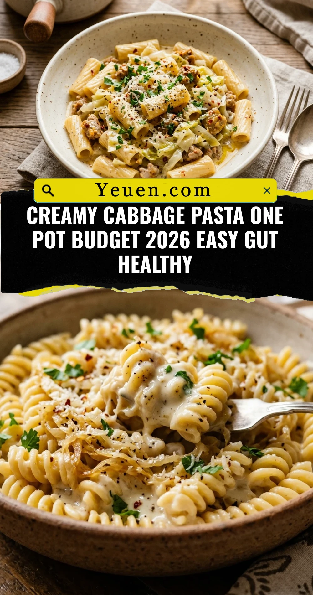 Creamy Cabbage Pasta One Pot Budget 2026 Easy Gut Healthy