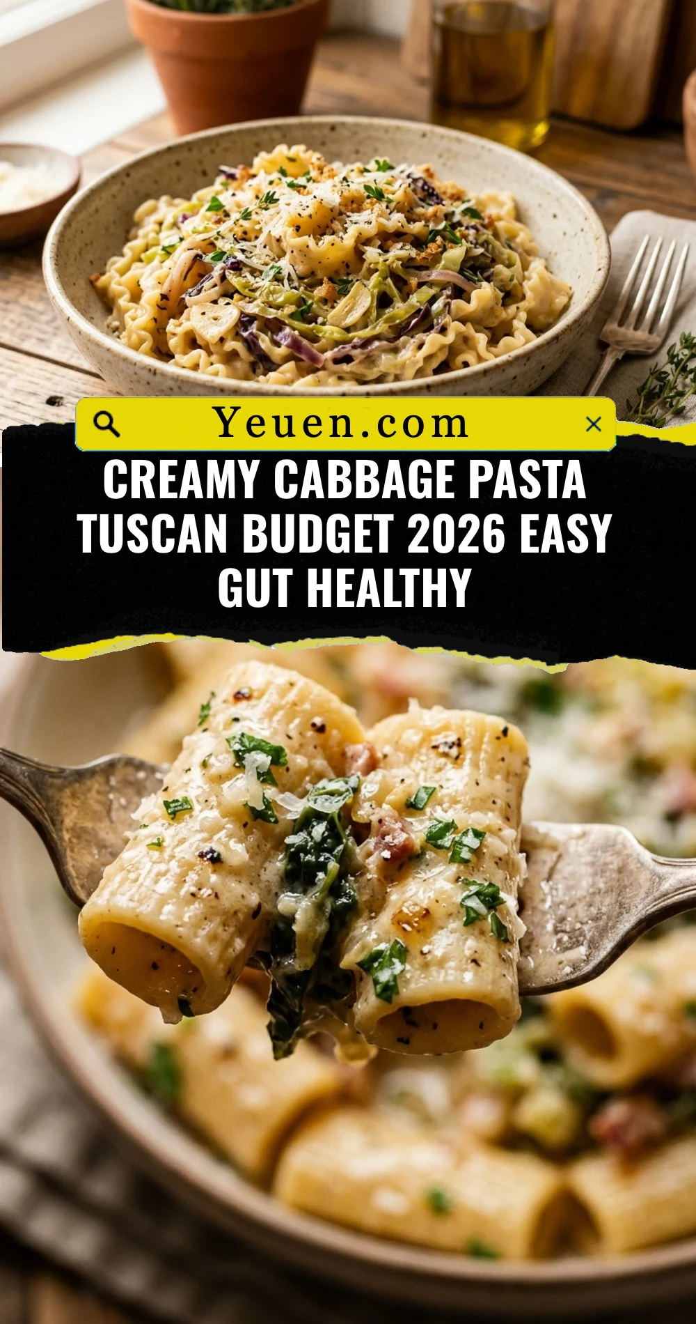 Creamy Cabbage Pasta Tuscan Budget 2026 Easy Gut Healthy