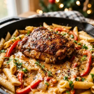 Creamy Cajun Chicken Pasta Christmas One Pot Holiday 20 Minute