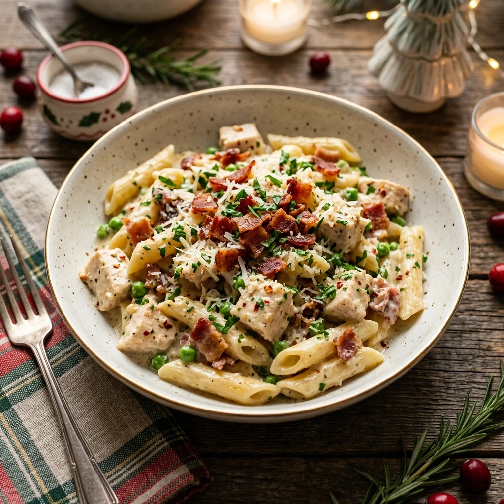 Creamy Chicken Bacon Ranch Pasta Christmas One Pot Holiday