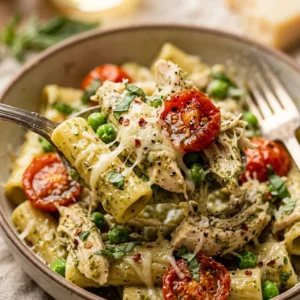 Creamy Chicken Pesto Pasta Christmas One Pot 20 Minute