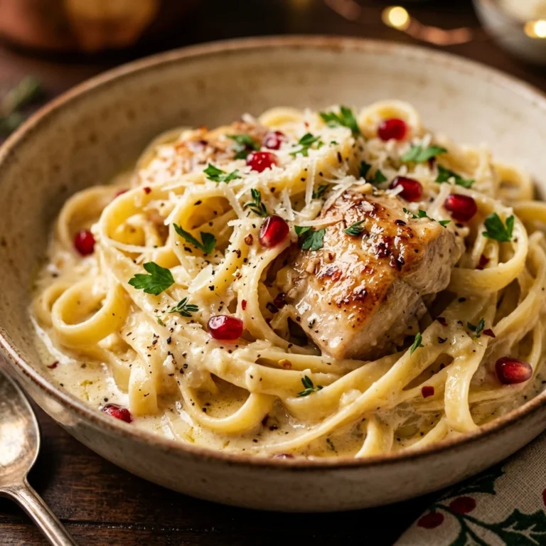 Creamy Garlic Butter Chicken Pasta Christmas One Pot Holiday 20 Minute