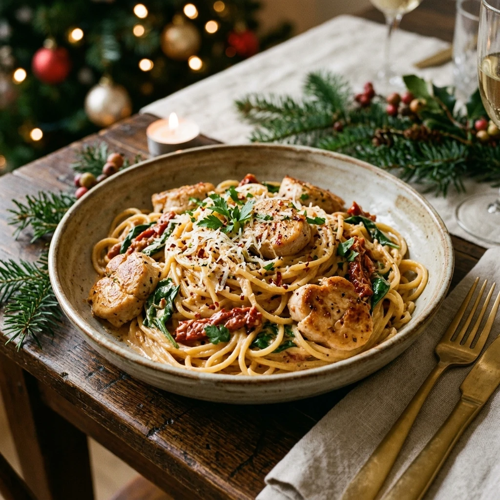 Creamy Marry Me Chicken Pasta Christmas Tuscan Holiday