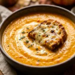 Creamy Pumpkin And Tomato Soup With Grilled Cheese Fall