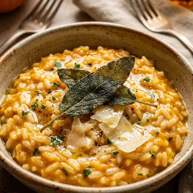 Creamy Pumpkin Risotto With Parmesan And Sage Fall Dinner