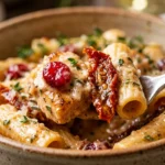 Creamy Sun Dried Tomato Chicken Pasta Christmas Tuscan Cranberry
