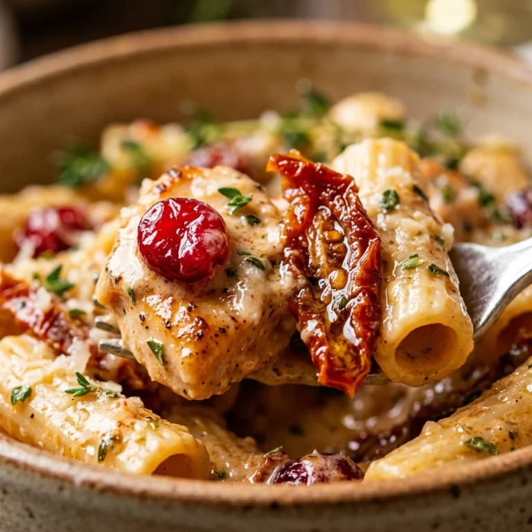 Creamy Sun Dried Tomato Chicken Pasta Christmas Tuscan Cranberry