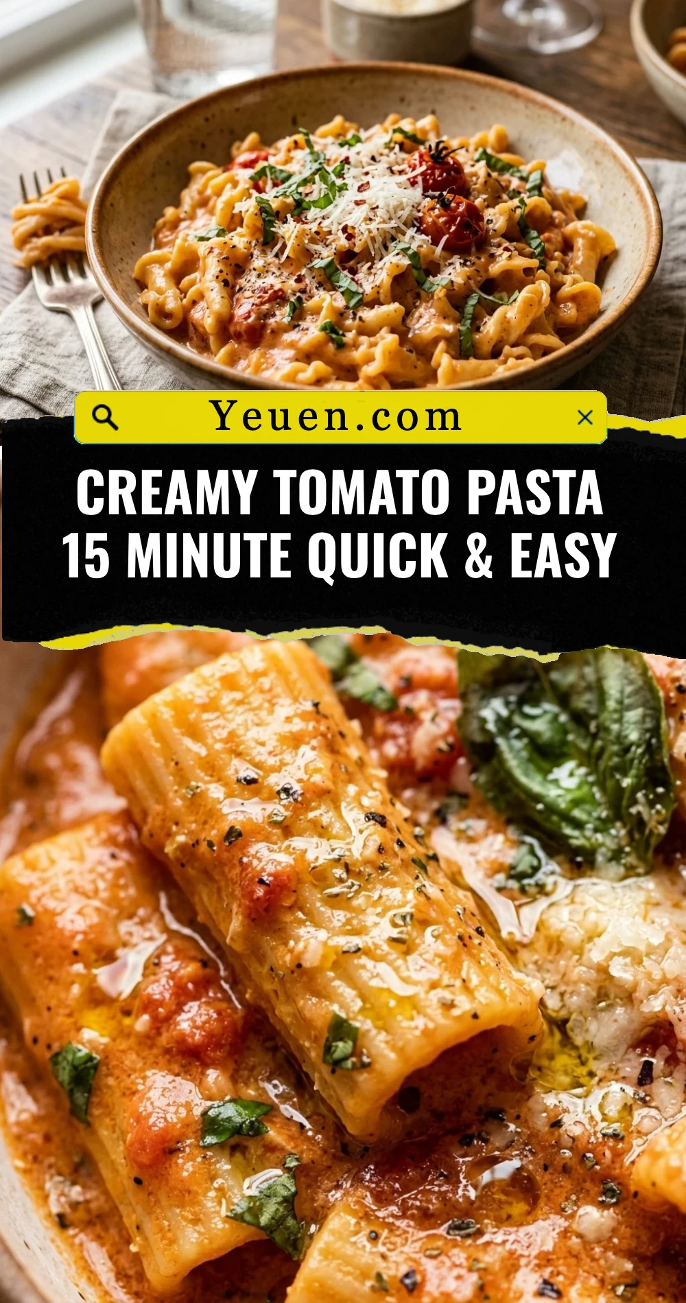 Creamy Tomato Pasta 15 Minute Quick & Easy