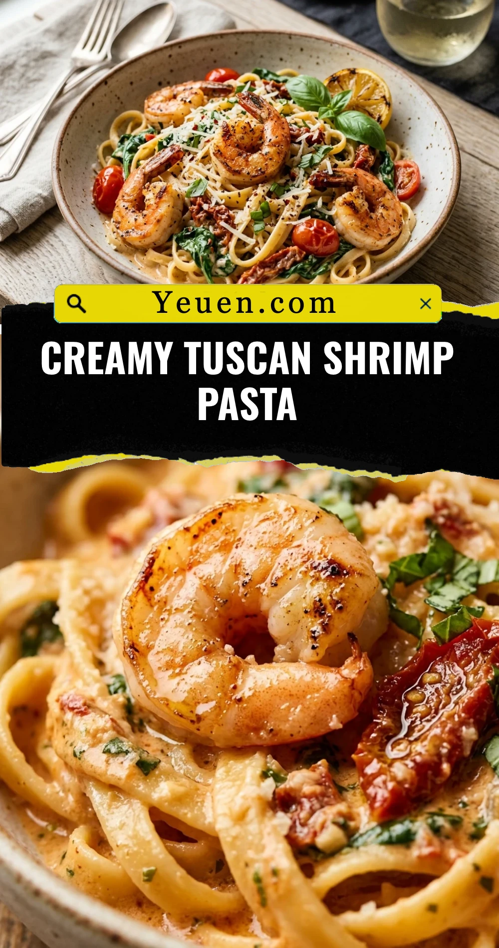 Creamy Tuscan Shrimp Pasta