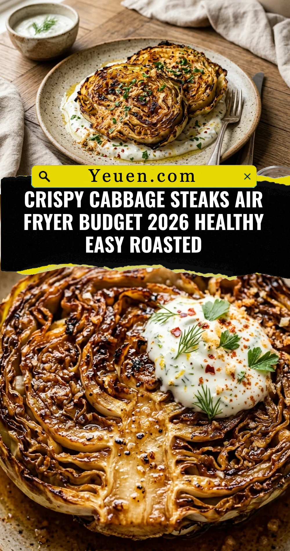 Crispy Cabbage Steaks Air Fryer Budget 2026 Healthy Easy Roasted