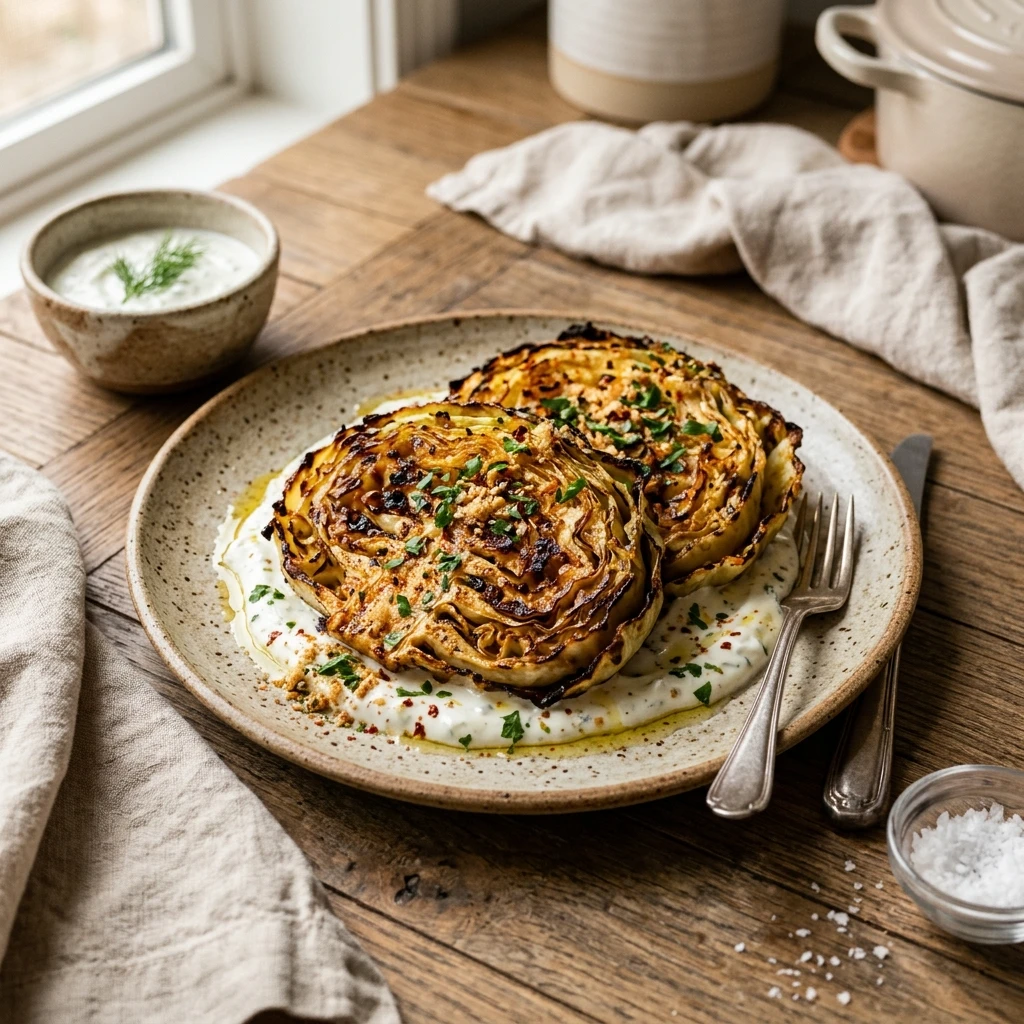 Crispy Cabbage Steaks Air Fryer Budget 2026 Healthy Easy Roasted