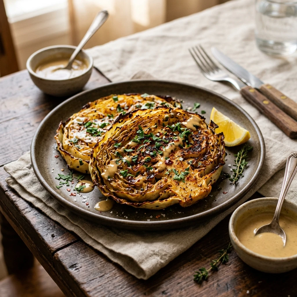 Crispy Cabbage Steaks Air Fryer Easy Budget $10 Feed Family 4
