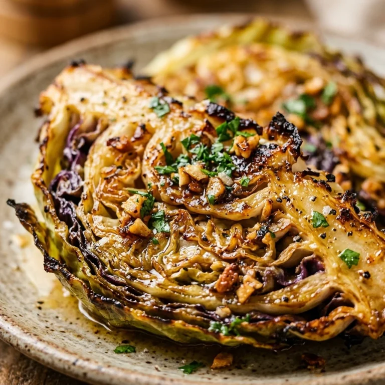 Crispy Cabbage Steaks Garlic Easy Budget $10 Feed Family 4