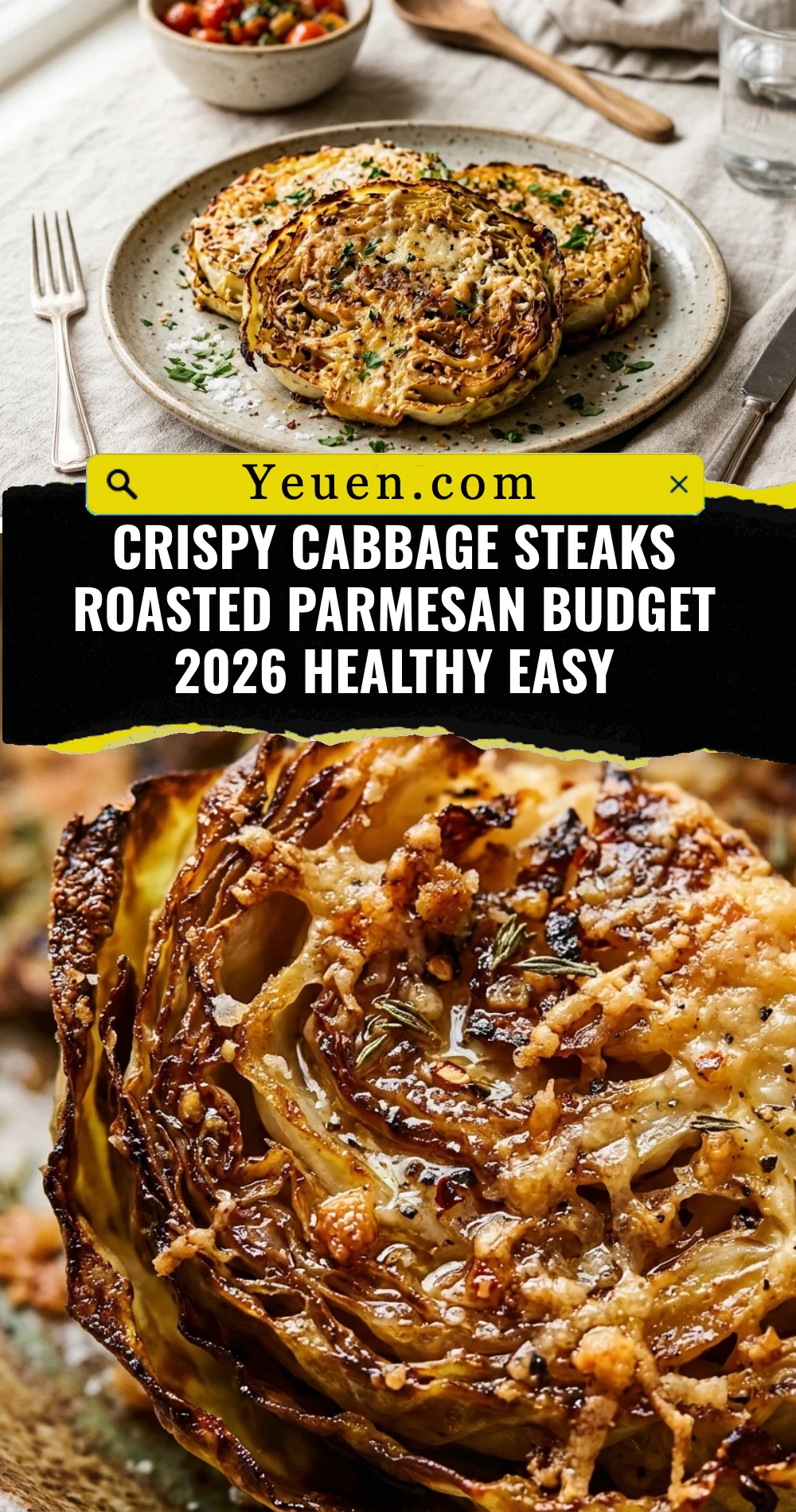 Crispy Cabbage Steaks Roasted Parmesan Budget 2026 Healthy Easy