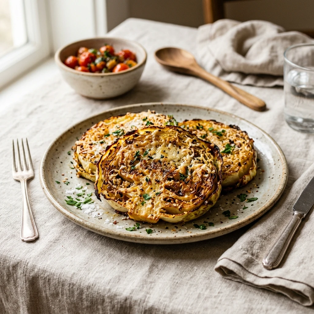 Crispy Cabbage Steaks Roasted Parmesan Budget 2026 Healthy Easy