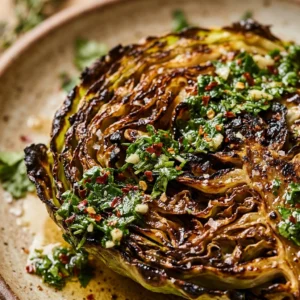 Crispy Cabbage Steaks With Chimichurri Budget 2026 Healthy Easy Roasted