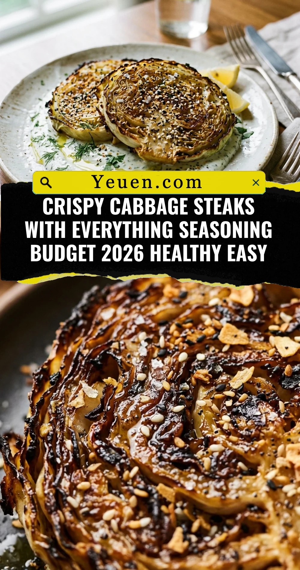 Crispy Cabbage Steaks With Everything Seasoning Budget 2026 Healthy Easy