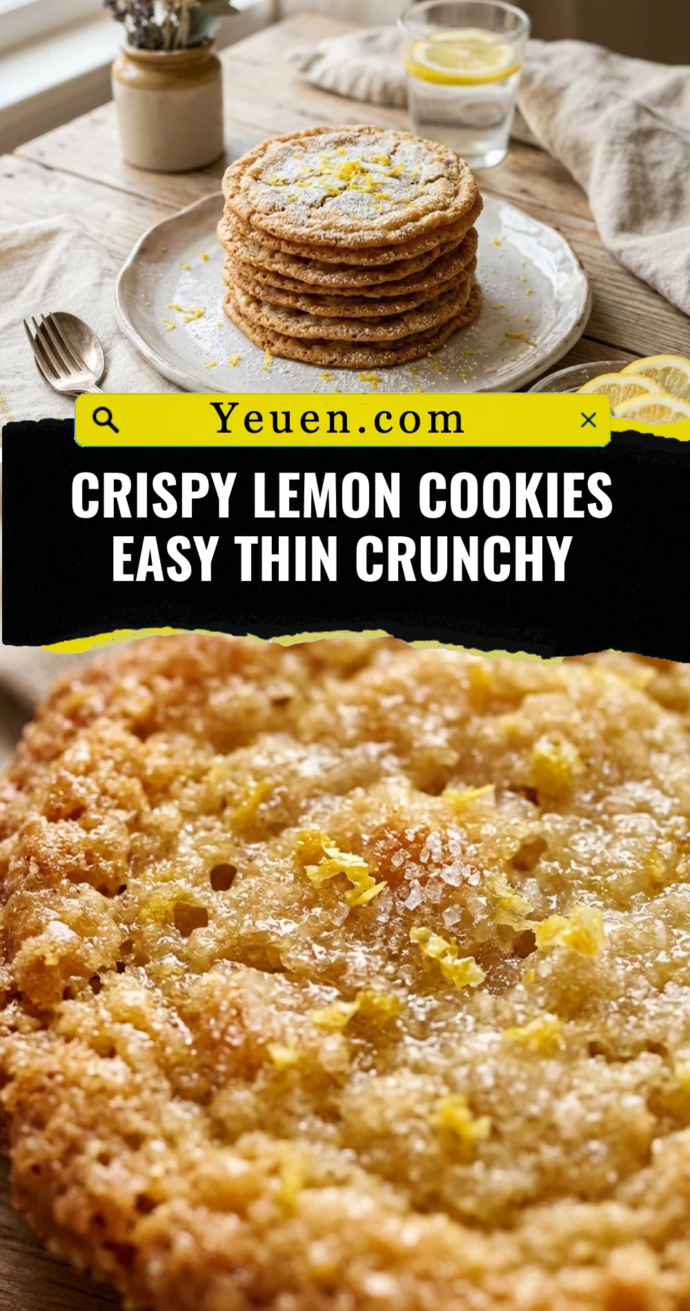 Crispy Lemon Cookies Easy Thin Crunchy