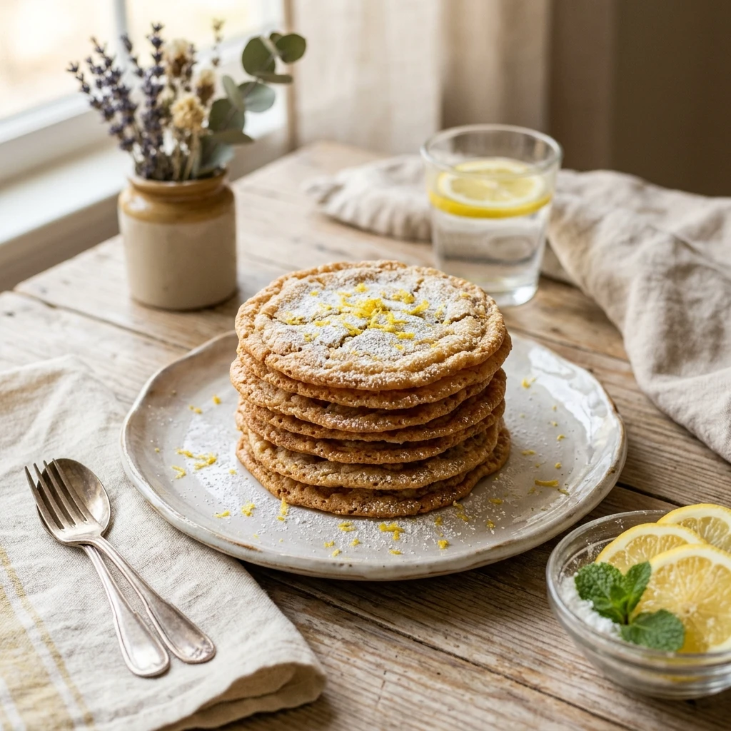 Crispy Lemon Cookies Easy Thin Crunchy