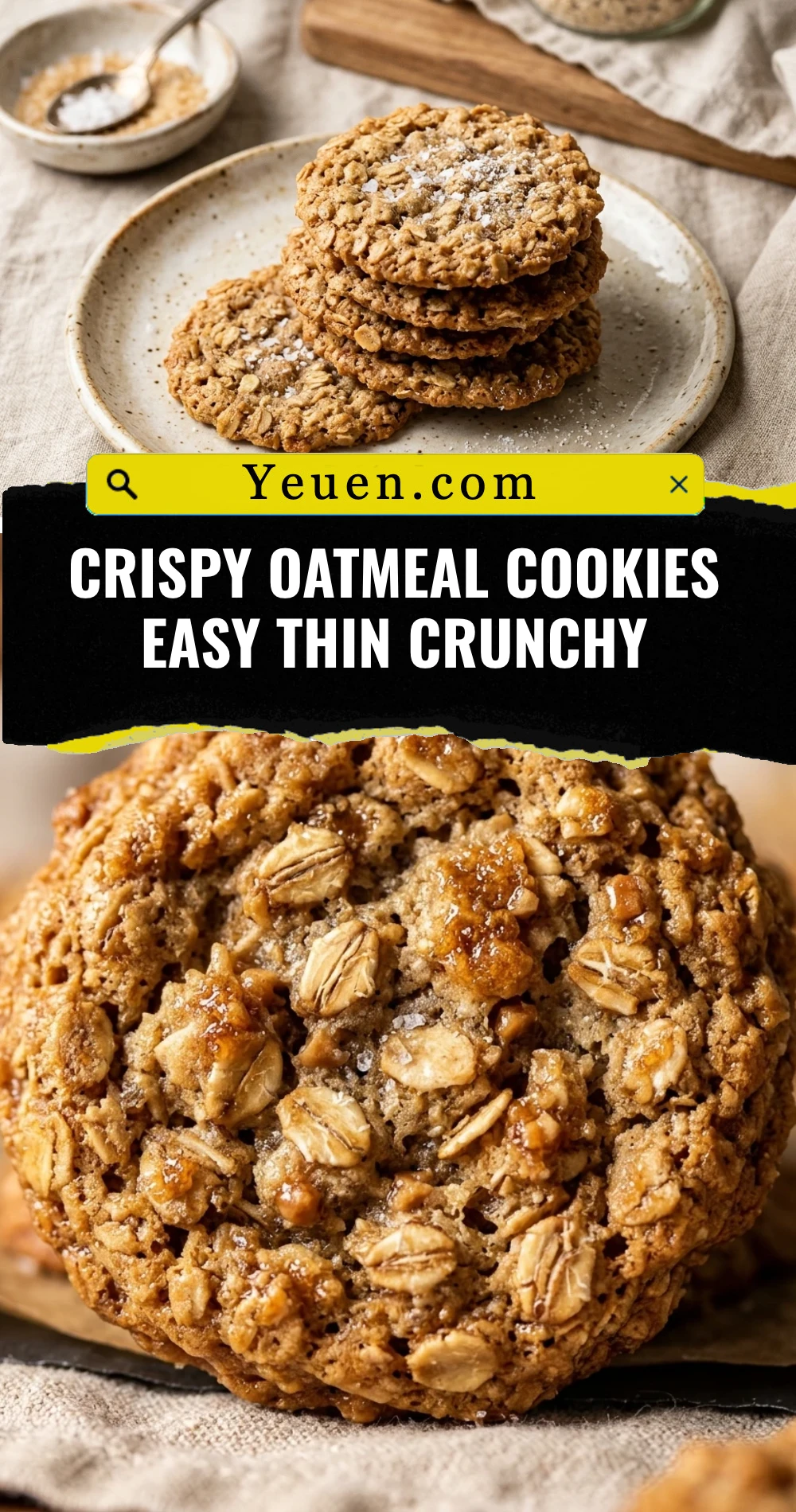 Crispy Oatmeal Cookies Easy Thin Crunchy